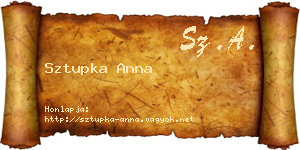 Sztupka Anna névjegykártya